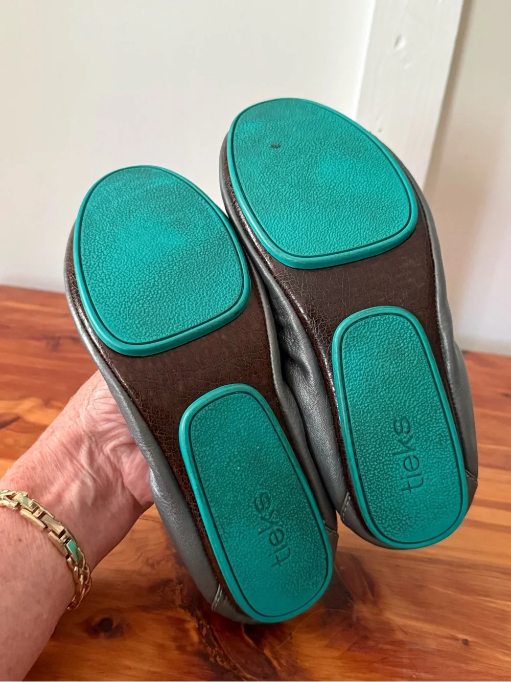 Tieks Metallic Pewter Ballet Flats